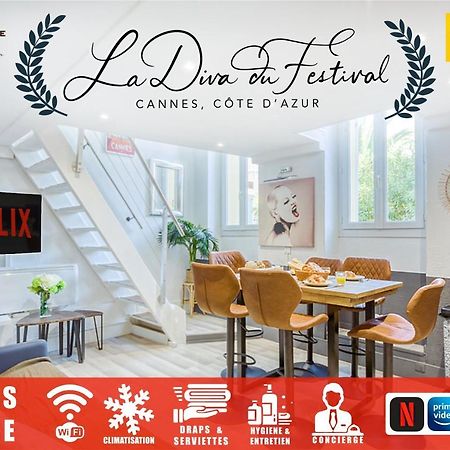 La Diva Du Festival - 10 Mn A Pied Palais & Plages - Cosy & Calme - Clim - Wifi Кан Екстериор снимка